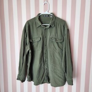 REI Olive Green Casual Button Down Shirt